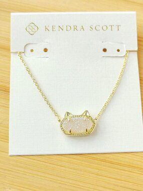 Kendra Scott Elisa Cat Gold Drusy Necklace